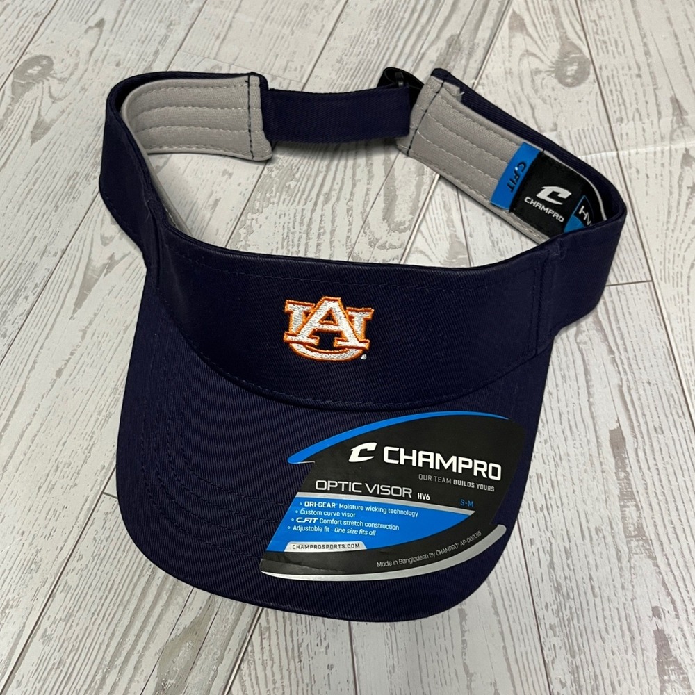 Champro Auburn Tigers Navy Blue Optic Visor‎ HV6 NCAA Adjustable Hat Mens SM